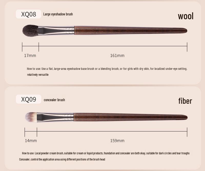 22-teiliges professionelles Tierhaar-Make-up-Pinselset für Maskenbildner