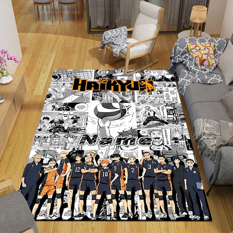 Custom 1Pc Haikyuu Team Spirit Rug Office Carpet Indoor Outdoor Entrance Doormat Nonslip Soft And Comfortable Living Room D291581