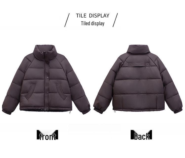 Women's Korean Style Thickened Down Jacket - 2024 Winter Fashion Short Stand-Up Collar Coat.