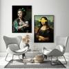 Set of Two Posters Mona Lisa Coffee