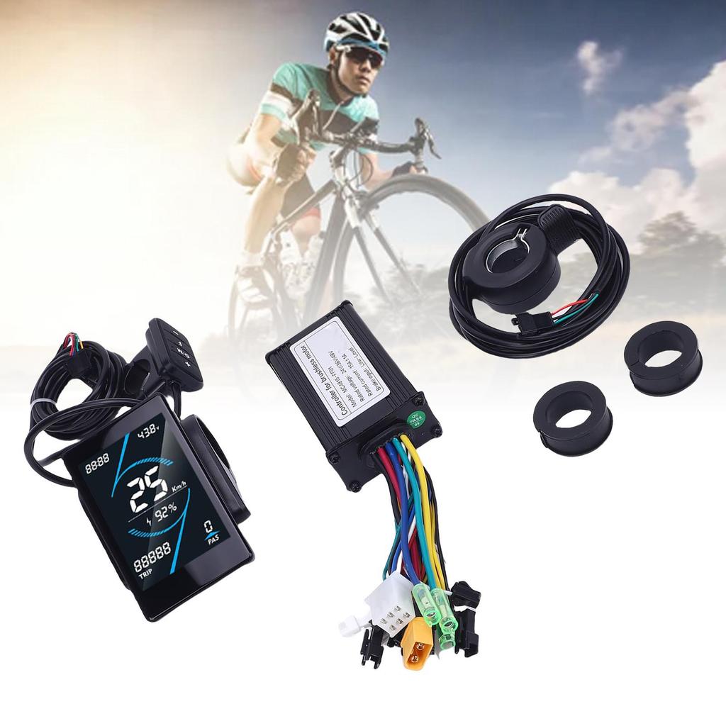 Electric Bike Controller Kit 15A 3 Mode Sine Controller T5S LCD Display Panel 130X Thumb Throttle Fo