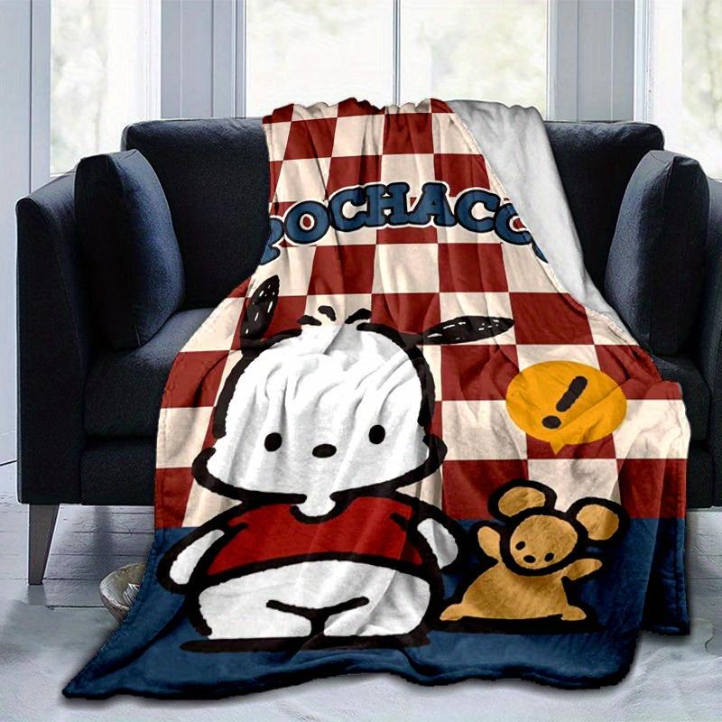 

1pc. Cute Pochacco Checkered Pattern Blanket - Perfect for Home, Office, Outdoor Use, Gift Idea, Suitable for Al 100x150cm