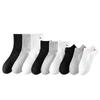 Zhuji Herren Sportsocken aus dicker Baumwolle, mittellang - Geruchshemmend & Schweißabsorbierend, Weiß, für Herbst/Winter.