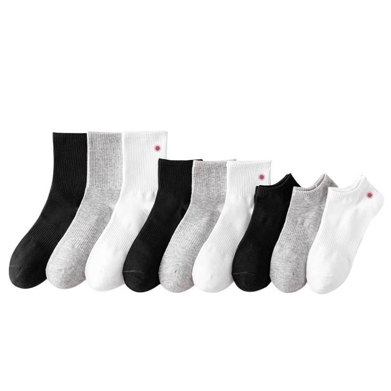 Zhuji Herren Sportsocken aus dicker Baumwolle, mittellang - Geruchshemmend & Schweißabsorbierend, Weiß, für Herbst/Winter.