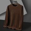 Mannen herfst winter top ronde hals dik warm zacht effen kleur lange mouw trui middenlengte casual dieptepunt top trui mannelijke winterkleding