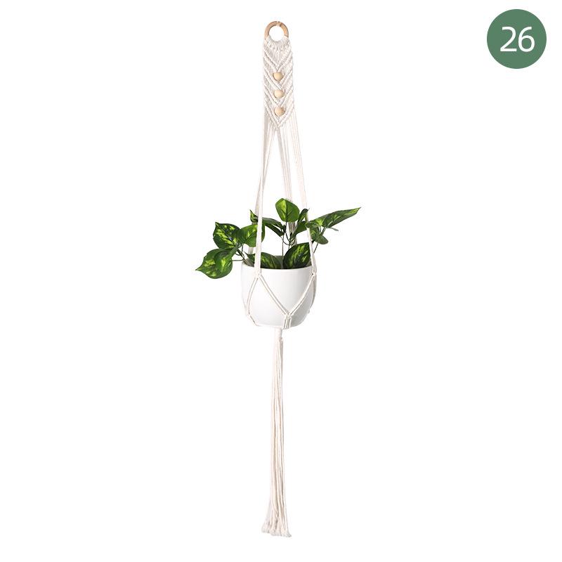 Creative Woven Cotton Plant Hanging Basket Set