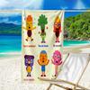 proof beach towel with a Super Simple Songs pattern - soft,absorbent,quick-drying,machine washable - perfect for swimming,camping,bathing