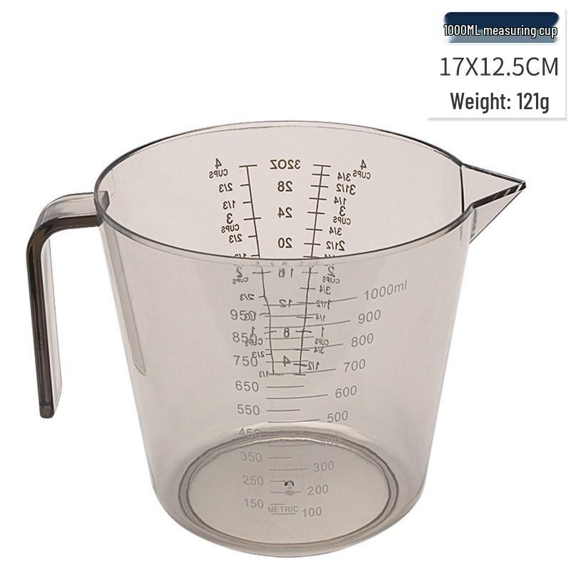 Baking Tools: Large 600ml & 300ml Transparent Plastic Measuring Cups, Kitchen Utensils