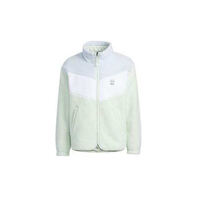 Neo Logo Print Patchwork Stand Collar Zip Jacket Unisex Jackets Green HY9653