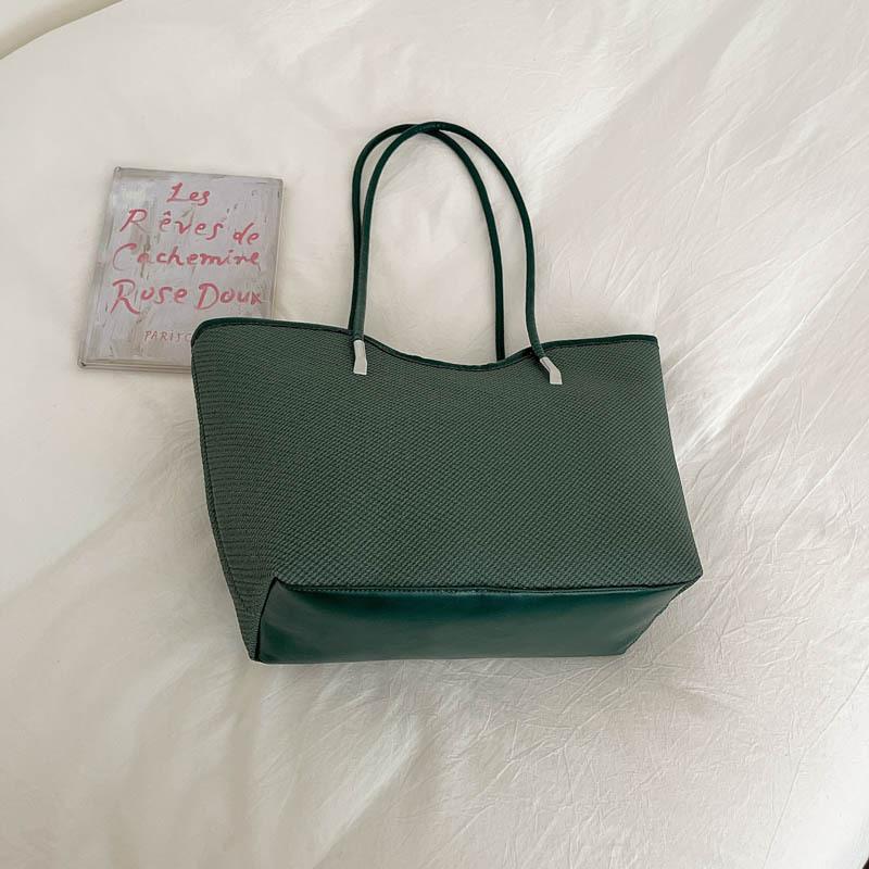 Fashionable and Simple Large-capacity Bag Commuting Single-shoulder Bag Tote Bag, Bucket Bag