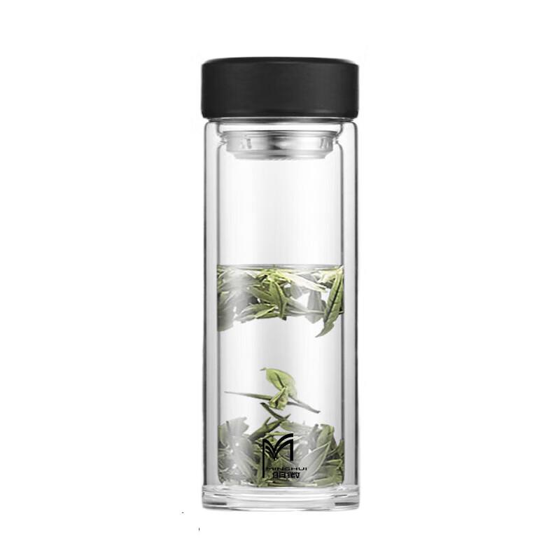 MINGHUI Double Wall Glass Tea Infuser Bottle