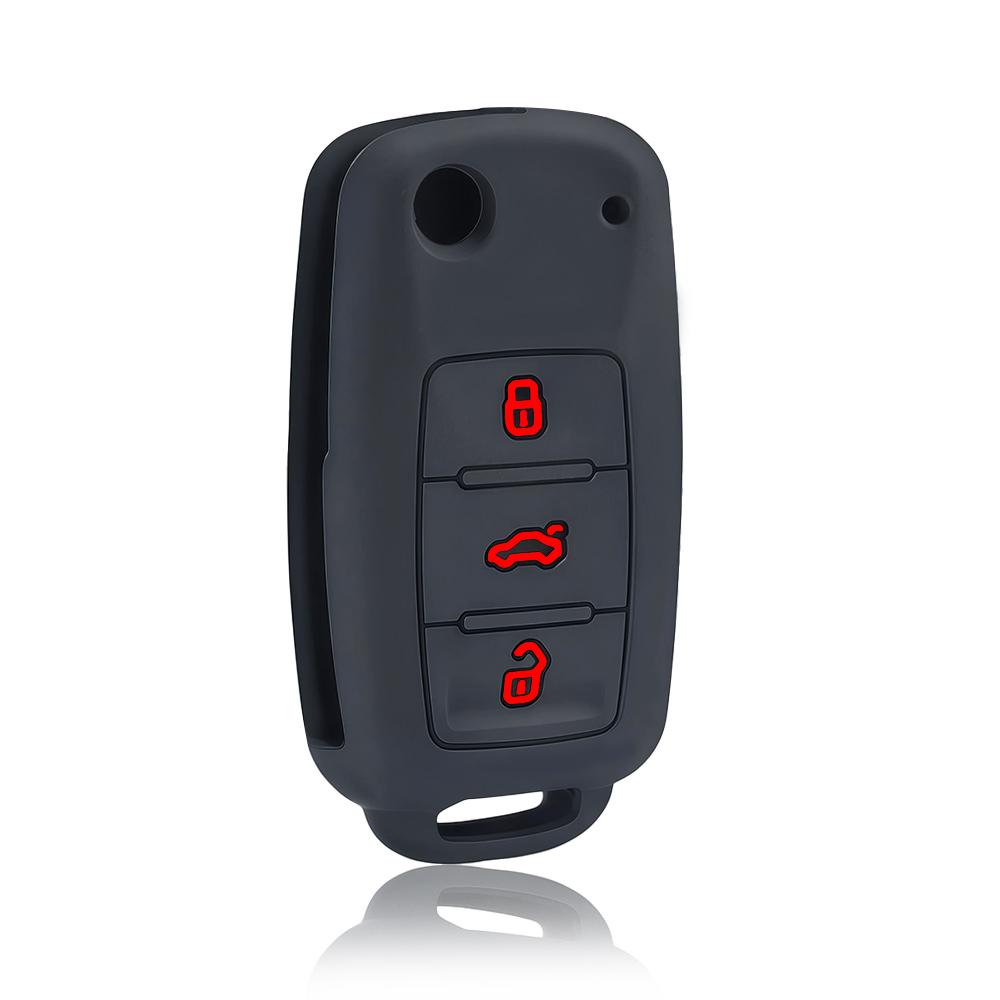Silicone Remote Key Fob Case Cover For Seat Leon Ibiza For Vw Golf Polo Bora Beetle Tiguan For Skoda Fabia Superb