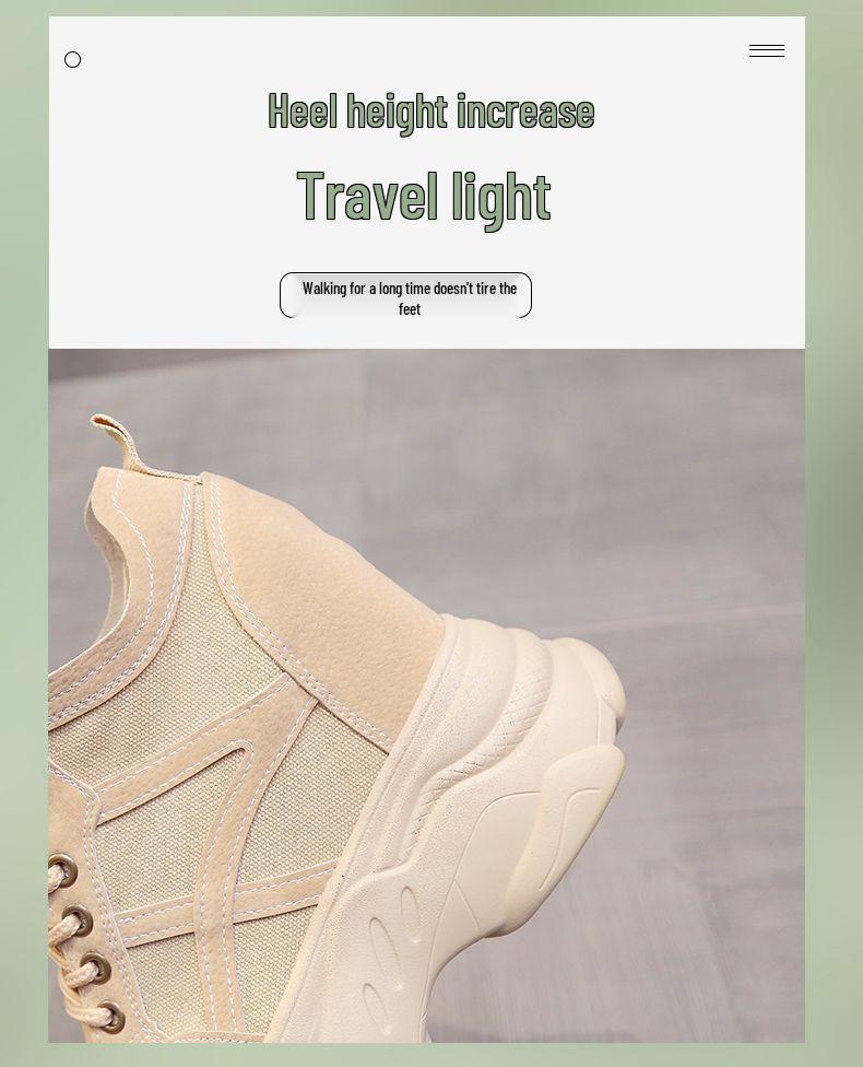 Damen Trendige Dicksohlige Höhenvergrößernde Sneaker - 2025 Frühjahr/Herbst Kollektion