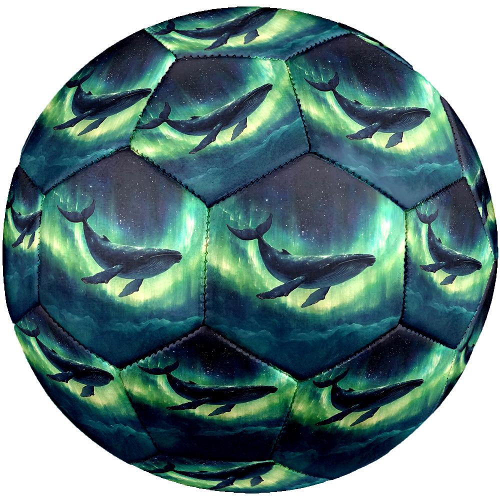 1pc Whale Aurora Size 5 Soccer Ball Professional Match Training Football Indoor &Outdoor Sports Ball Lightweight Durable C6535
