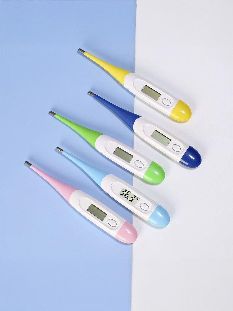 1pcs Electronic Digital Thermometer Household Temperature Measurement Soft Head Oral Cavity Underarm Thermometer Fever Detector