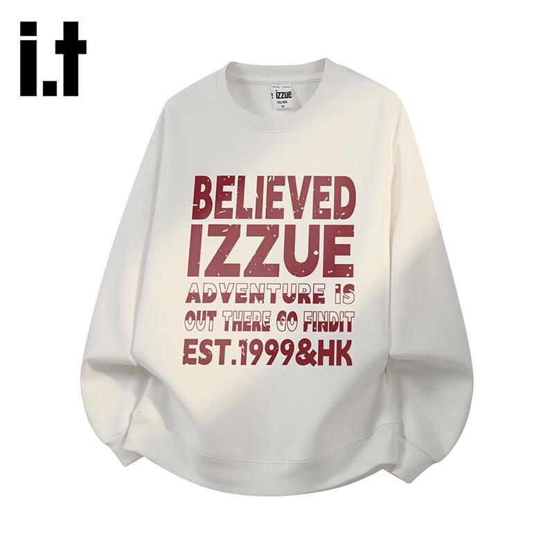 Izzue Unisex American Retro Letter Print Long Sleeve Sweatshirt