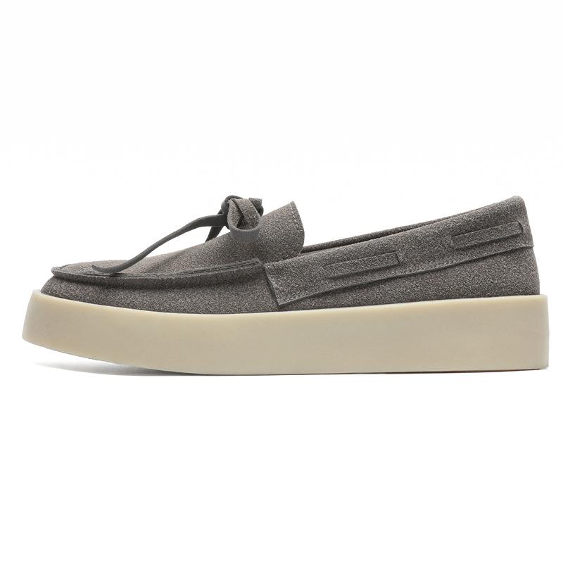 

Shoes men s high-value new American high street casual versatile thin dirt-resistant flat shoes ultra-light and thin one-pedal 44 сірий колір