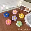 Japanese Minimalist 3D Floral Phone Holder with Adhesive Retractable Airbag Design