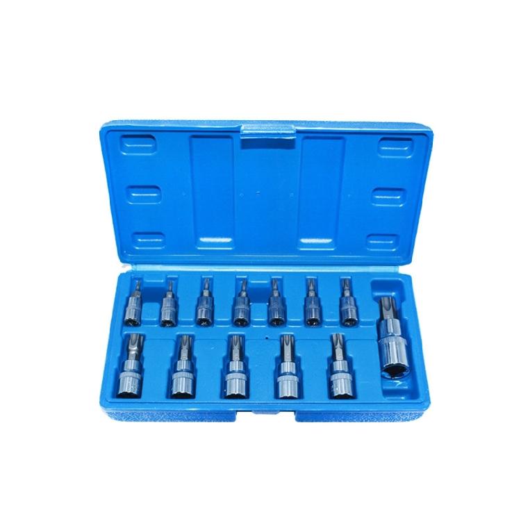 13Piece Professional Socket Wrench Bit Set for Auto Repair Mechanical Work High Performances Steel Long Last Use