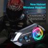 V12 Motorcycle Helmet Intercom System with RGB Lights - Dual Phone Connection & 13H Battery Life