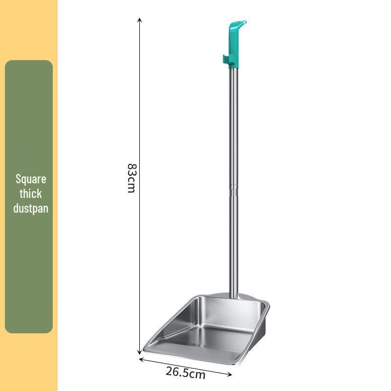 Stainless Steel Household Broom & Dustpan Set for Indoor/Outdoor Use