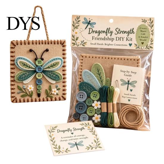 Craft Kits for Creative Kids Button Blessing Friendship DIY Kit, Animal Insect Educational Hands on Toys Art Kit Adults Teens, Handmade Gift & Hanging