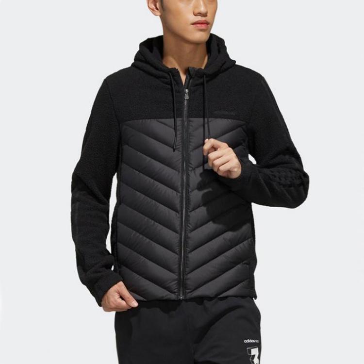 Adidas Neo Daily Down Jacket With Hood Men Outerwear Black EI6250