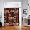 Rustic Patchwork Shower Curtain, Bear Moose Deer Tree Woodland Wild Animal Retro Country Cabin Farmhouse Fabric Shower Curtains for Bathroom,