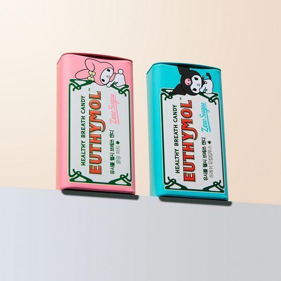 EUTHYMOL Healthy Breath Candy Sanrio Collaboration Project: Choose 1 of 2 Flavors (Cooling Peach / Fresh Eucalyptus)