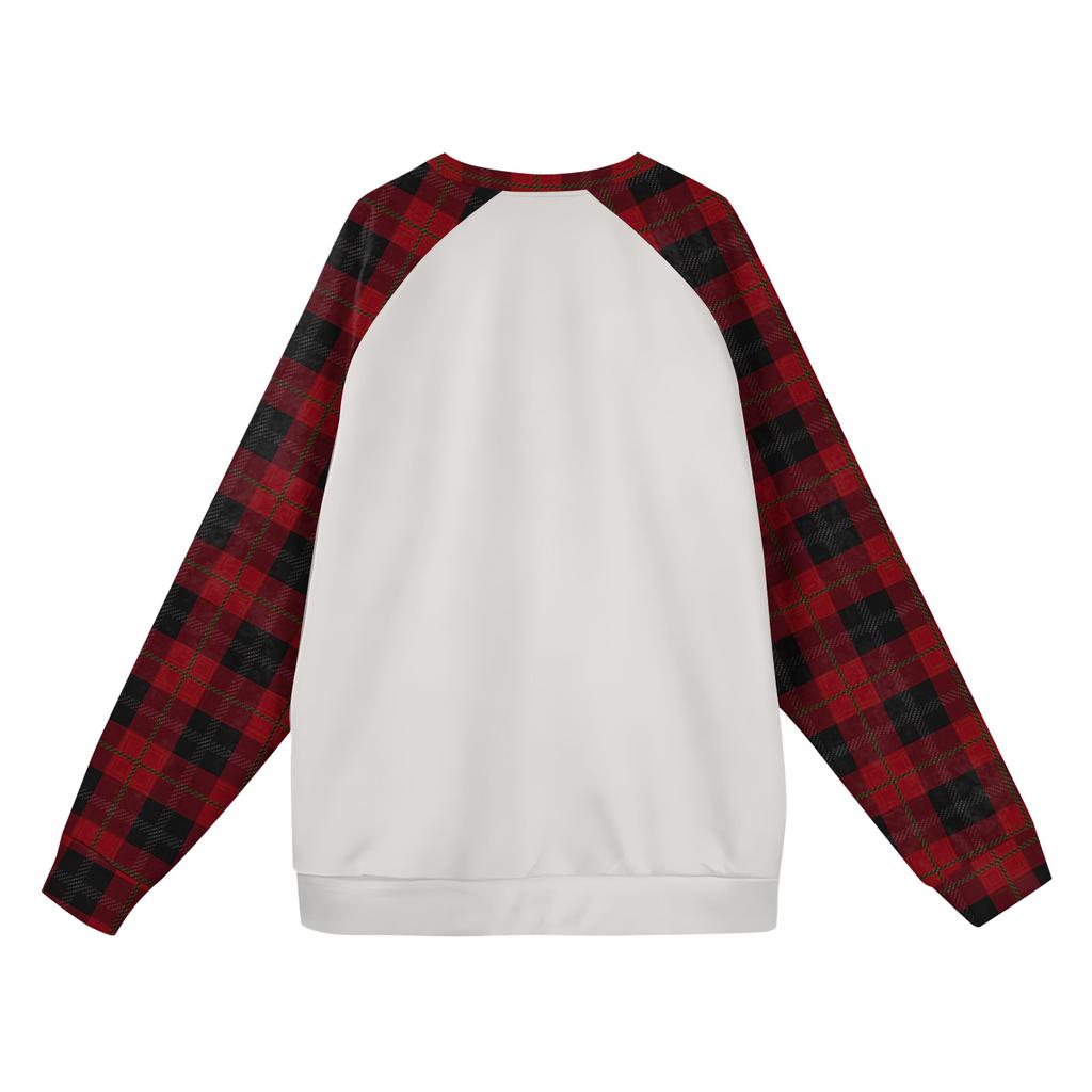 Men's Christmas Raglan Crewneck Fleece Sweatshirt