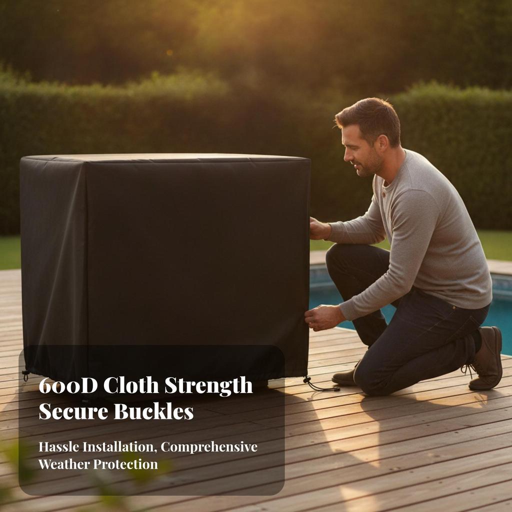 Pool Heat Pump Shielding Cover with Top Opening Resistant