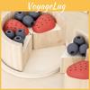 Simulation Blueberry Wooden Strawberry Cake Model Children Toy Set For Play Role