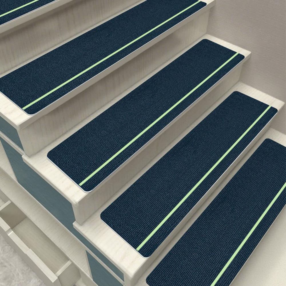 70x20cm Luminous Anti-Slip Stair Treads Rug Self-Adhesive Non-Slip Stair Carpet Silent Step Mats Staircase Protector Home Decor