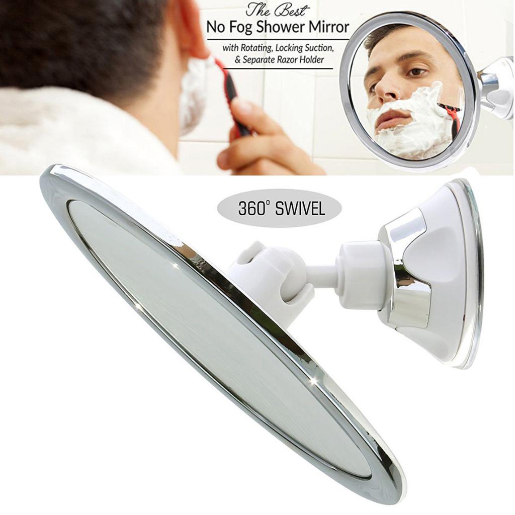 360° Rotation Fogless Suction Cup Shower Shave Make Up Fog Free Mirror