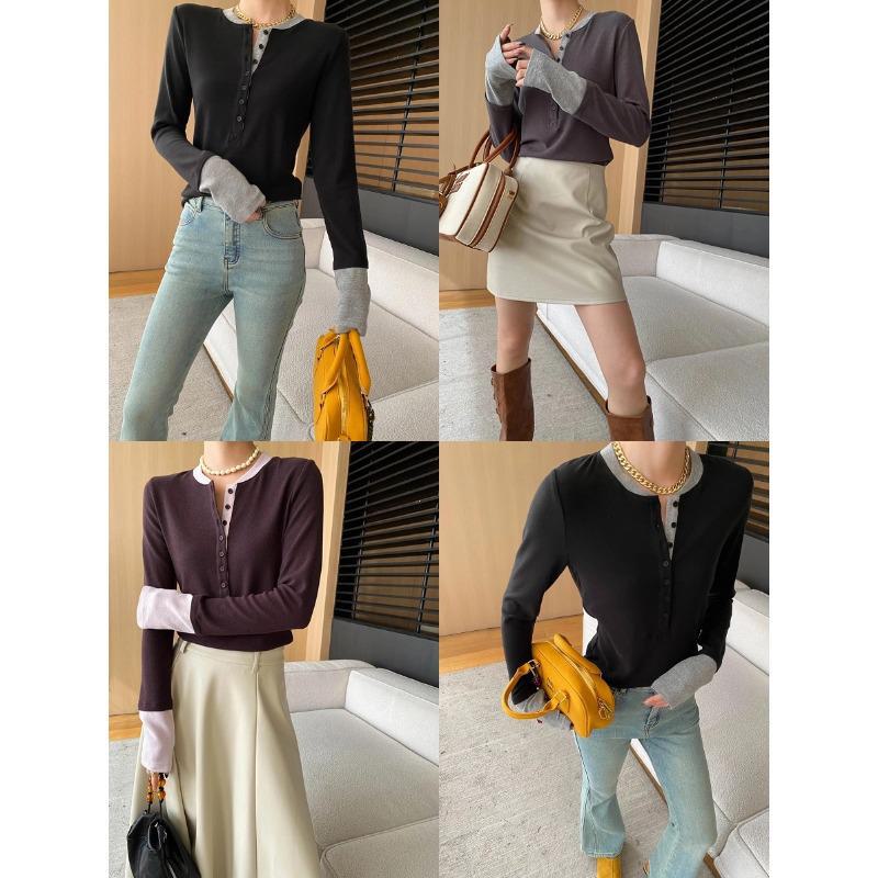 Sinan American Old Money Style Buttoned Slim T-Shirt SN6856