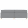 Bed Frame with Mattress Light Grey 200 X 200 Cm Fabric