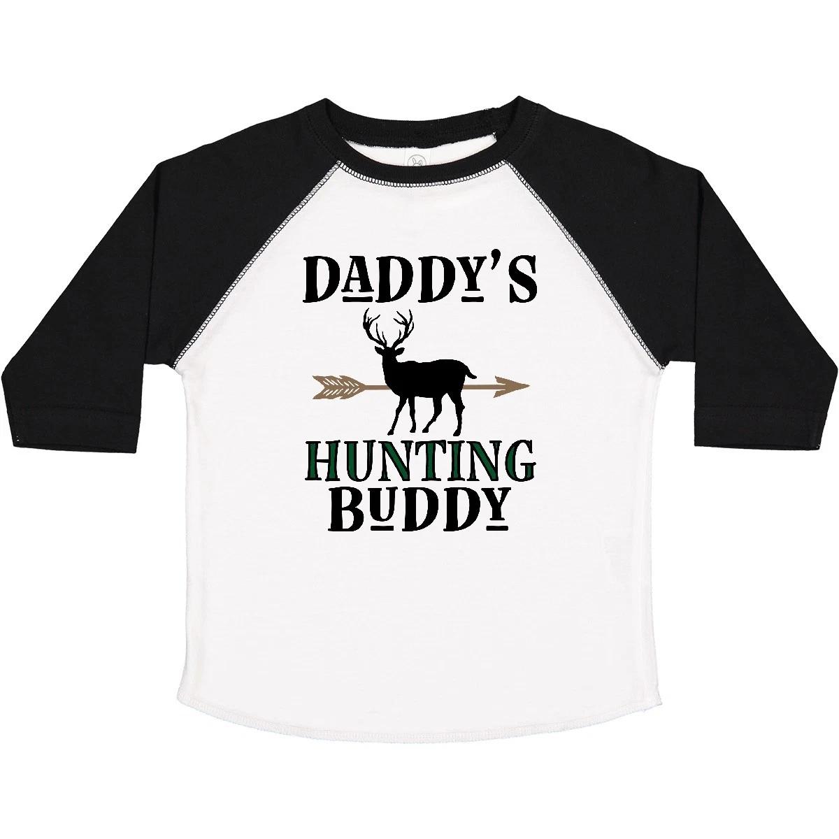 Inktastic Daddy Hunting Buddy Bow Hunter Toddler kids boys T-Shirt Deer Archer Future Kid 140