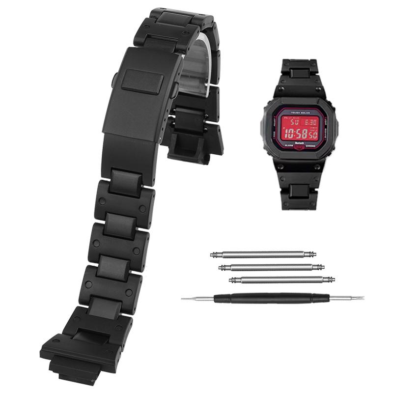 

Modified Plastic Steel Watch Strap for Casio DW6900 DW-6900 9600 DW5600 DW-5600 GW-M5610 GW-5000 Bracelet Watchband Black 16mm 16mm чорний