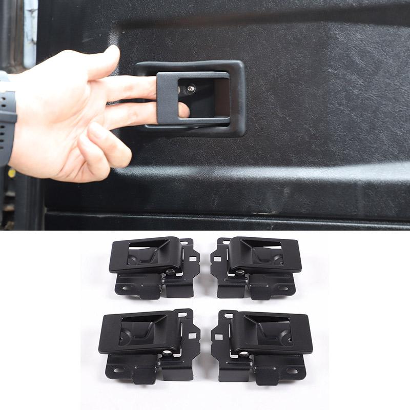 Aluminum Alloy Silver Car Inside Door Bowl Handle Decoration Cover For Land Rover Defender 90 110 2004-2018 Car Accessories