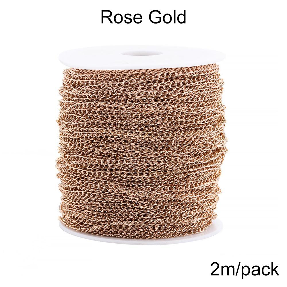 2-5m/lot 1.2-4.0mm Stainless Steel Gold Necklaces Chains Bulk Jewellery Chains For DIY Jewelry Making Findings Accessories