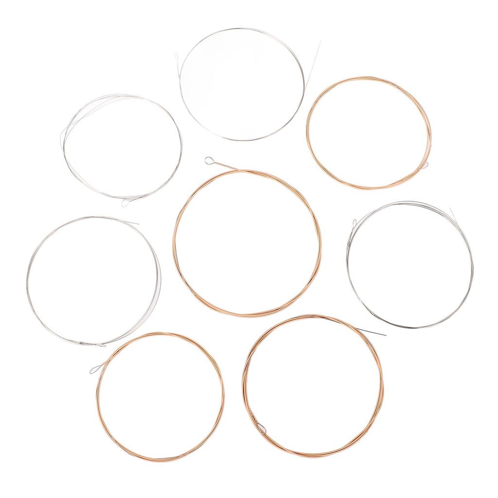 8 Pcs Mandolin String Phosphor Bronze Stable Timbre 8 String Mandolin Strings for Replacement