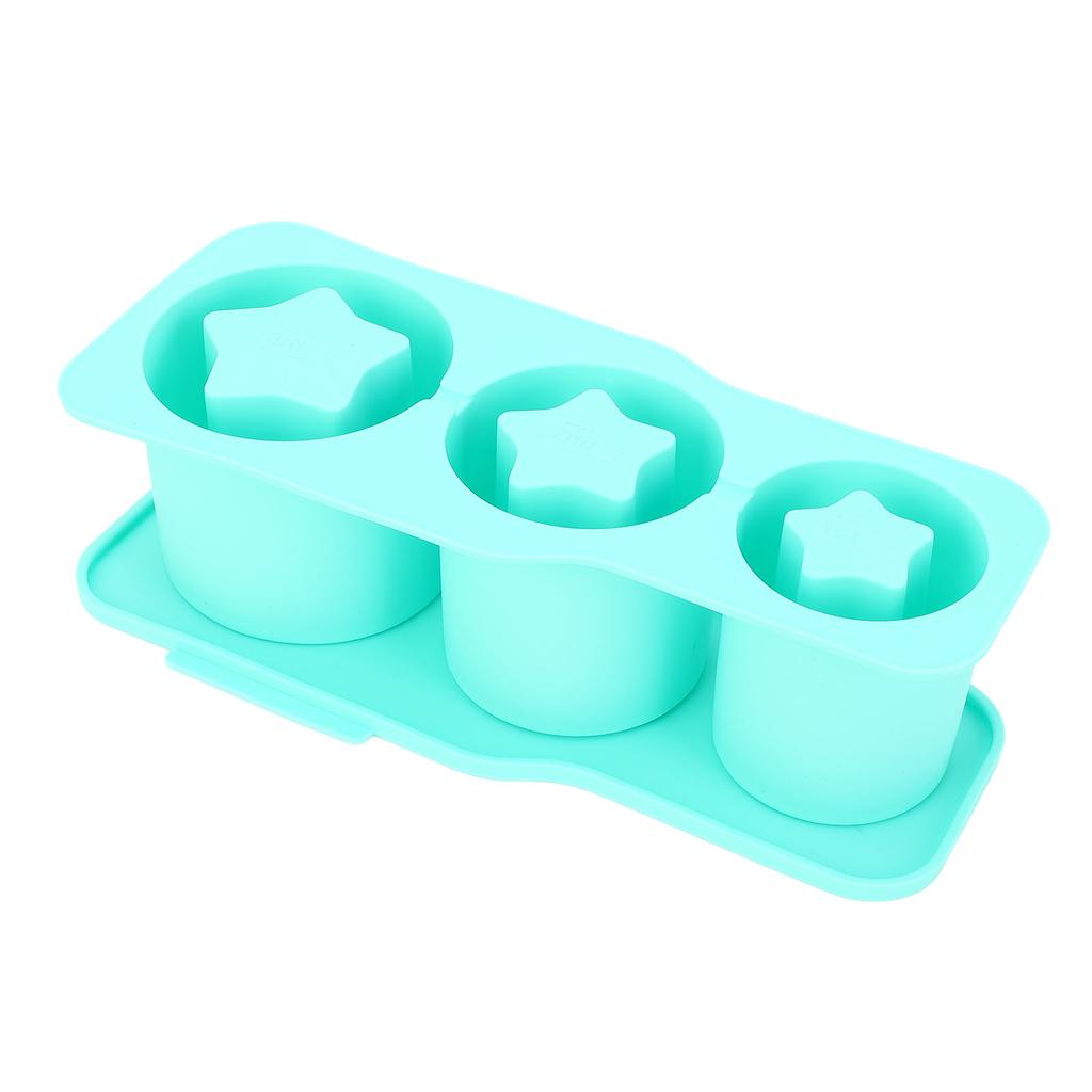 Silicone Ice Cube Tray for Universal Tumbler Cup 20 30 40oz 3 Star Shaped Hollow Ice Mold Maker