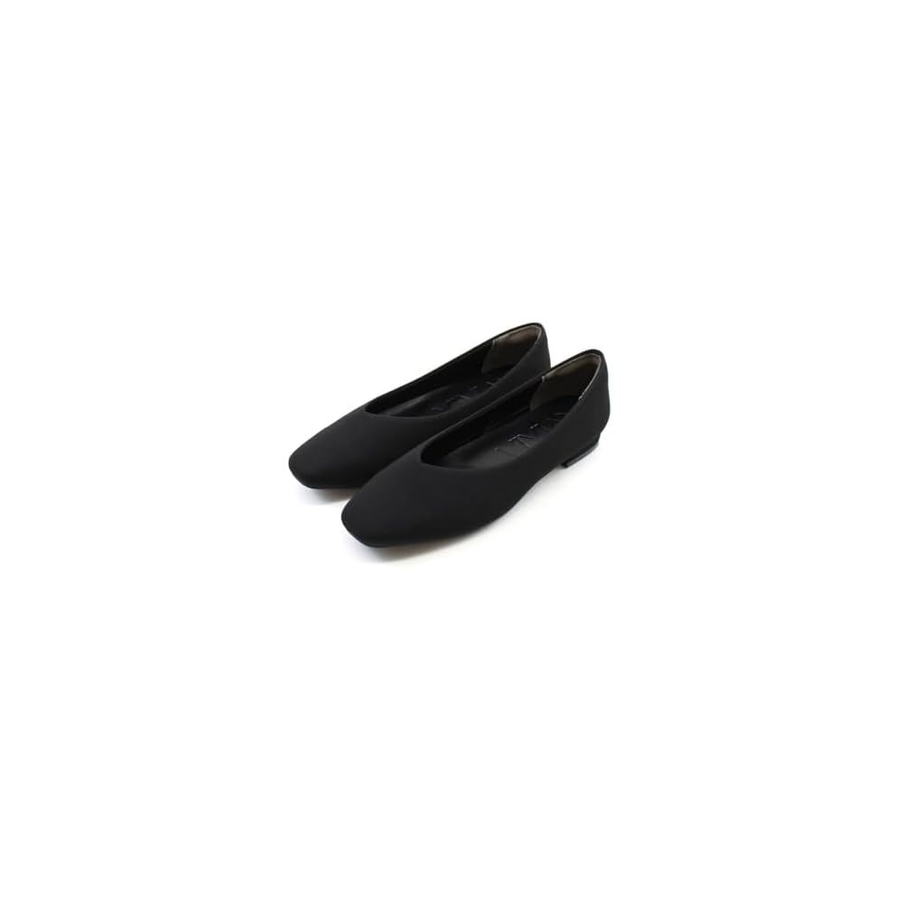 Vivian Pumps, 2cm Low Heel, Square Toe, Flat, V1372AL, Black, Size 23.5cm