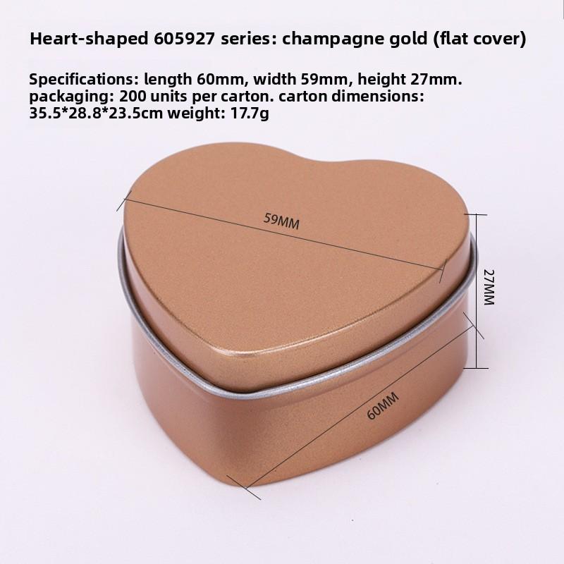 Tinplate Small Jewelry Heart-shaped Iron Can Tinplate Box Badge Small U Disk Iron Box