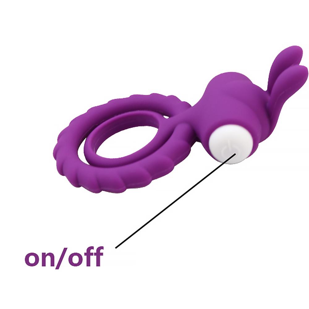 Dual Vibrating Cock Ring Dick Penis Ring Cockring Soft Silicone Adult Sex Toys for Men for Couples Enhancing Harder Erection