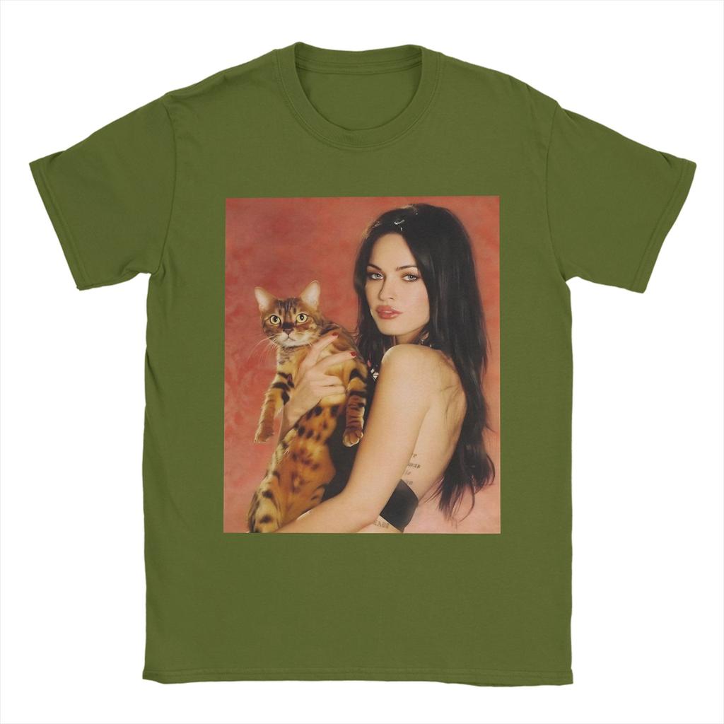 Megan Fox Portrait T Shirt Summer Vintage Tshirts Cotton Harajuku Tee Shirt For Unisexs Shortsleeve Print Tops