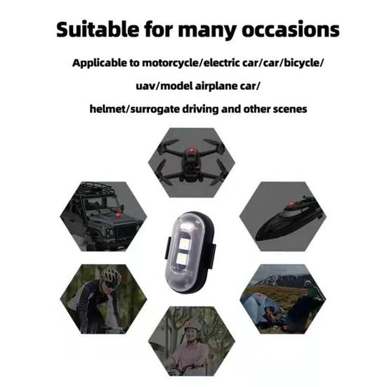LED Aircraft Strobe Lights Wireless Remote Control Motorcycle Lights Colorful Car Decorative Light Anti-Collision Warning Light