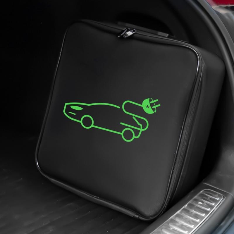 Electric Car Charger Storage Pouch With Shockproof Layer And Zipper Closure Electric Car Charger Organizer