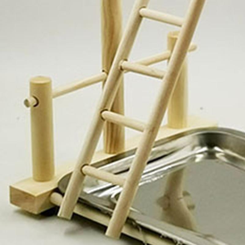 Parrot Playstand Safe Eco Friendly Double Layer Wooden Bird Playground for Cockatiel
