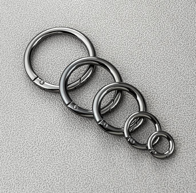 Runder Metall-Federverschluss Schlüsselanhänger für Taschen und Accessoires